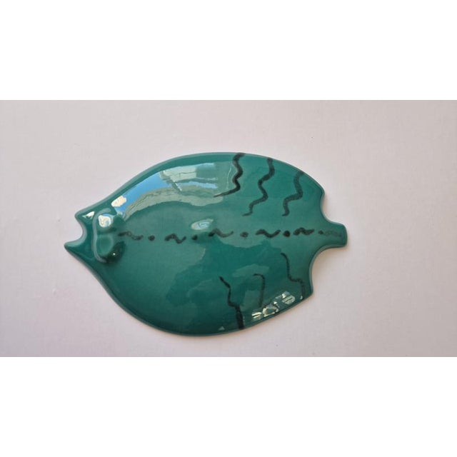 Mid-Century Ceramic Flounder Wall Sculpture, 1970s For Sale - Image 4 of 8