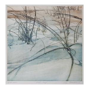 Late 20th Century Impressionist Wild Grass Aquatint Etching