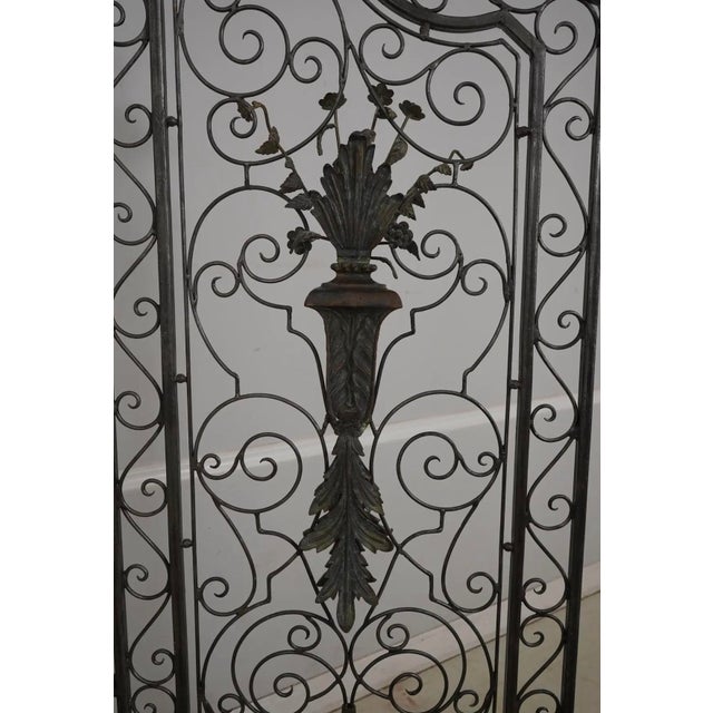 1990s Vintage Maitland Smith Iron & Bronze 2 Section Room Dividers - Set of 2 For Sale - Image 5 of 8