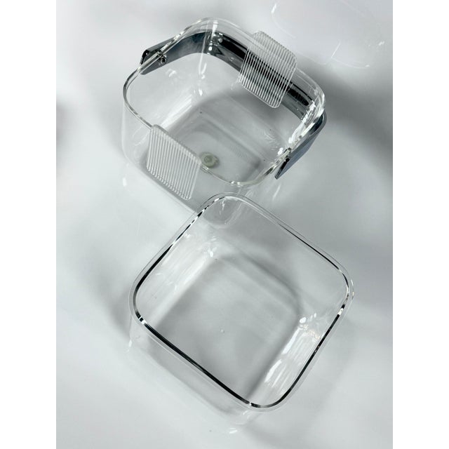 Plastic Amanda Ice Bucket in Acrylic Glass by Ambrogio Pozzi for Guzzini, 1980s For Sale - Image 7 of 12