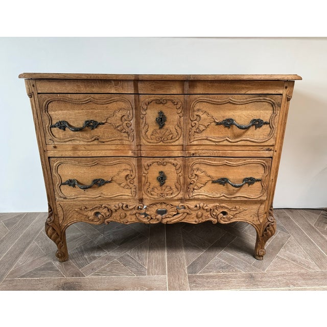 French Bleached Oak Chest of Drawers, 1860 For Sale - Image 12 of 12
