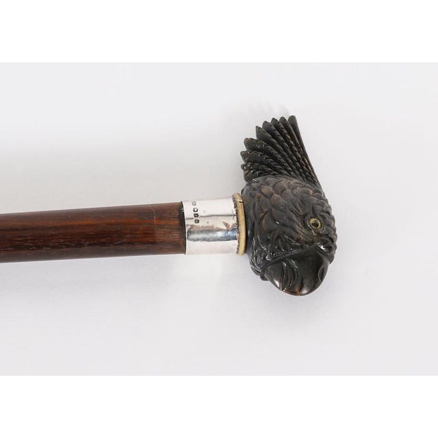 Antique Art Deco Novelty Parrot Walking Stick Cane, 1920s For Sale - Image 4 of 15