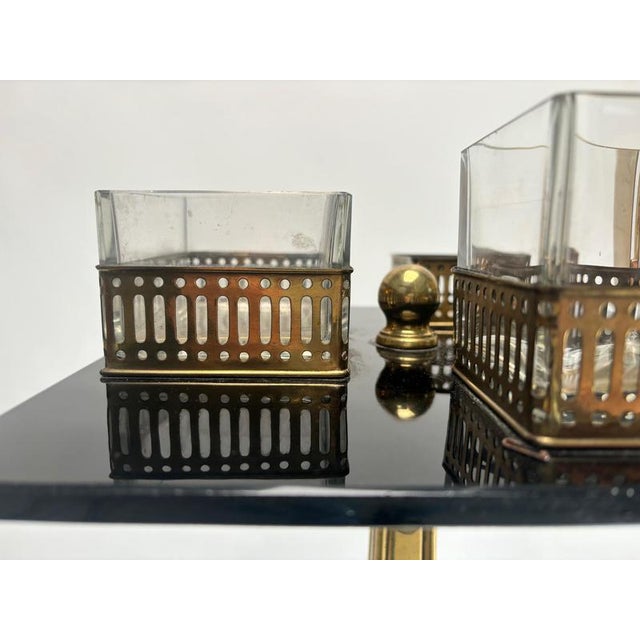 Viennese Secession Side Table in Brass and Opal Glass by Josef Hoffmann, 1890s For Sale - Image 5 of 10