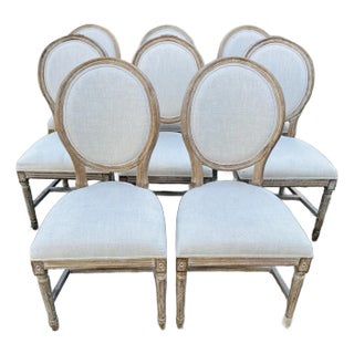 Restoration Hardware, Dining Chairs, Set of Eight For Sale