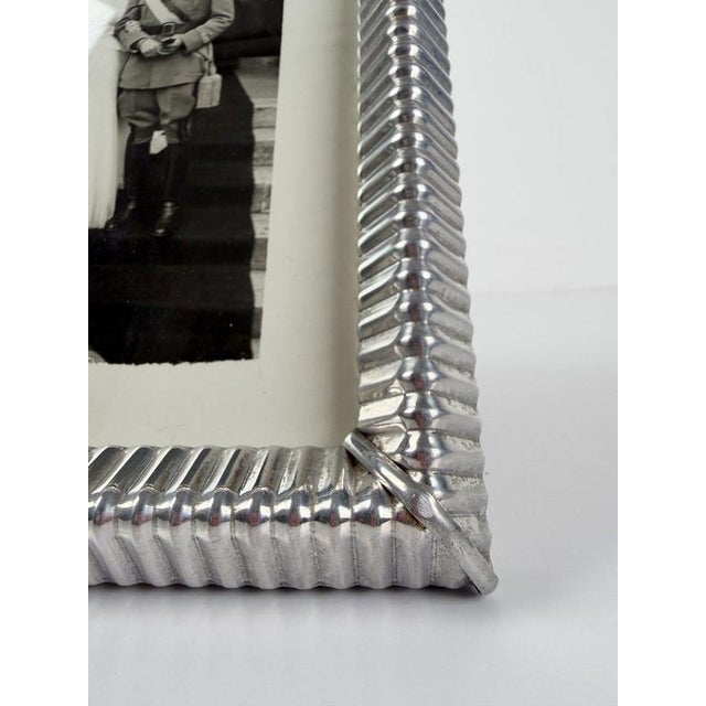 Wood Mid-Century Modern Italian Embossed Tin Tabletop Picture Frame, 1930s For Sale - Image 7 of 18
