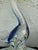 1970s Vintage Blue & Clear Art Glass Swan Sculpture With Controlled Bubble Inclusions For Sale - Image 5 of 12