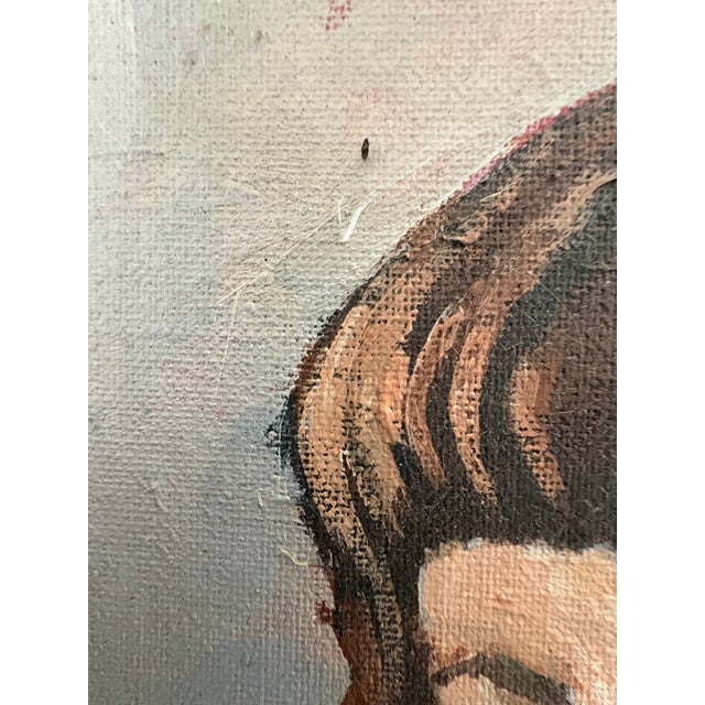 Paint 1990s Oil Painting -Portrait of a Woman by Lester J. Clarke For Sale - Image 7 of 12