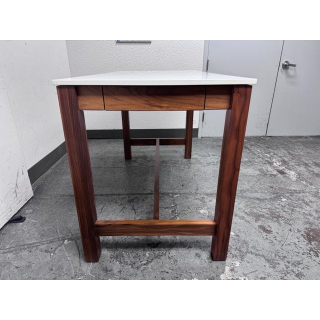 Room & Board Linden Walnut & Quartz Counter Height Table Chairish