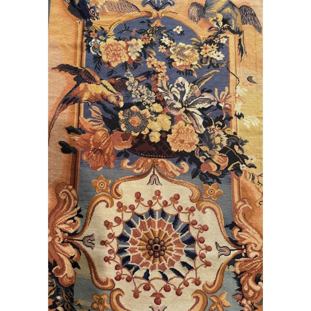 French Early 20th Century French Woven Wall Tapestry With Birds, Florals & Squirrels For Sale - Image 3 of 6