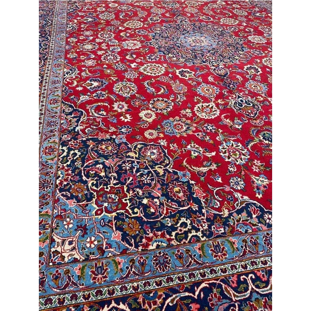 10x13 1960sPersian Kashan Area Rug - 100688 For Sale - Image 4 of 13