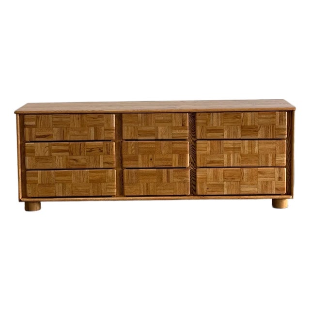 1970s Post Modern Dresser in Oak For Sale