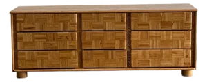 1970s Post Modern Dresser in Oak