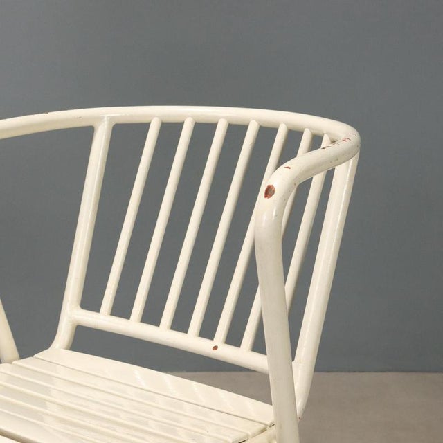 Late 20th Century Vintage White Metal Chairs, 1970s, Set of 2 For Sale - Image 5 of 9