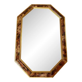 1970’s Hollywood Regency Ethan Allen Gilded Beveled Mirror For Sale