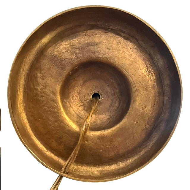 Vintage Solid Brass 3-Arm Bouillotte Lamp - Made in Italy For Sale - Image 13 of 15