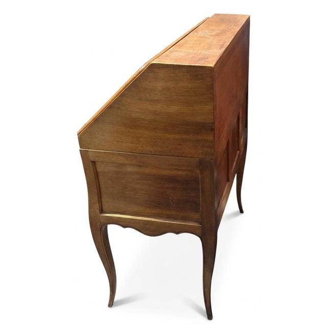 The image displays a Louis XV style Country French (Provincial) slant-front desk (also traditionally known as a bureau à...