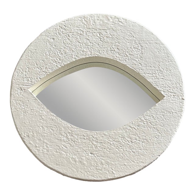 Vintage Plaster Eye Mirror For Sale