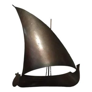1950's French Grand Scale Mid Century Modern Bronze Sculpture - Sailing Ship Wall Lamp/ Sconce