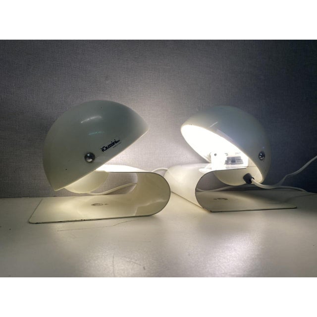Mid-Century White Model Bugia Wall Lamps by Giuseppe Cormio for Guzzini, 1970s, Set of 2 For Sale - Image 12 of 18