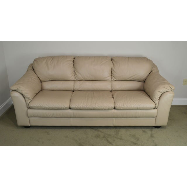Natuzzi Italian Modern Leather Vintage Sofa Chairish
