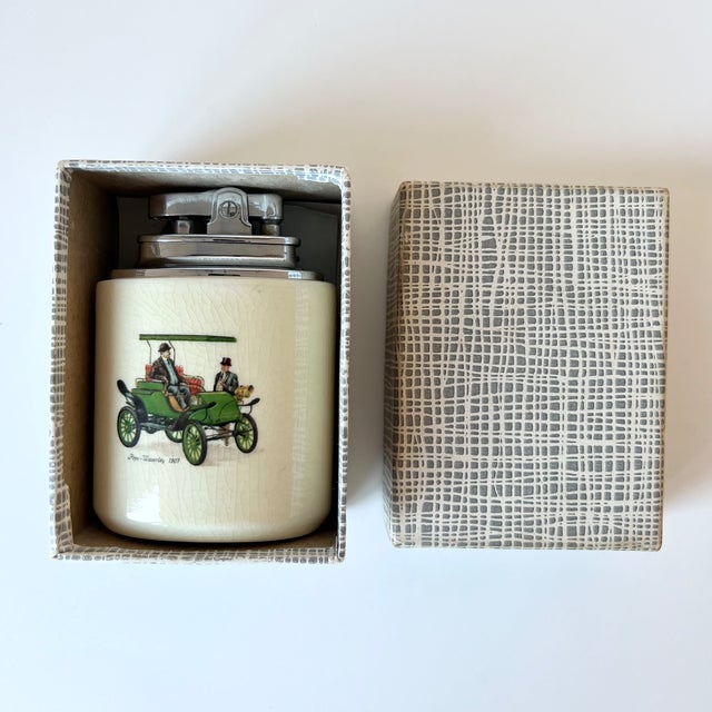 Vintage Table Lighter with Veteran Car Motif from Rolstar For Sale - Image 13 of 18