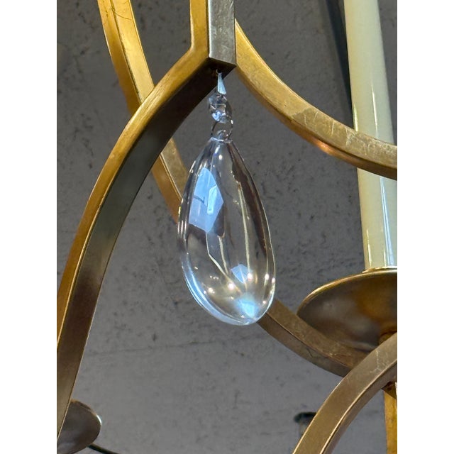 John-Richard Gold Leaf Swag Chandelier For Sale In San Francisco - Image 6 of 12