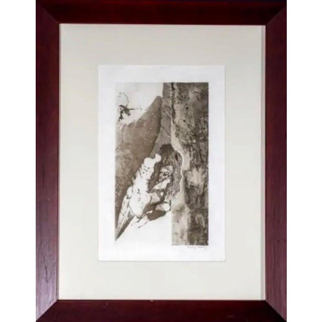 Limited Edition 1970 Dorothea Tanning Signed Original Etching - Amoureux Au Bord De Mer - Japan Paper Surrealism For Sale - Image 4 of 12