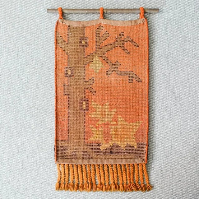 This vintage wall rug was designed and produced in the Netherlands, during the 1960's. It represents a tree with the...