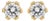 14K Yellow Gold 2.0 Cttw Round Diamond Crown Stud Earrings (I-J Color, I1-I2 Clarity) For Sale