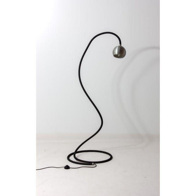 Black Vintage Serpente Floor Lamp by Valenti, Italy, 1970s For Sale - Image 8 of 11