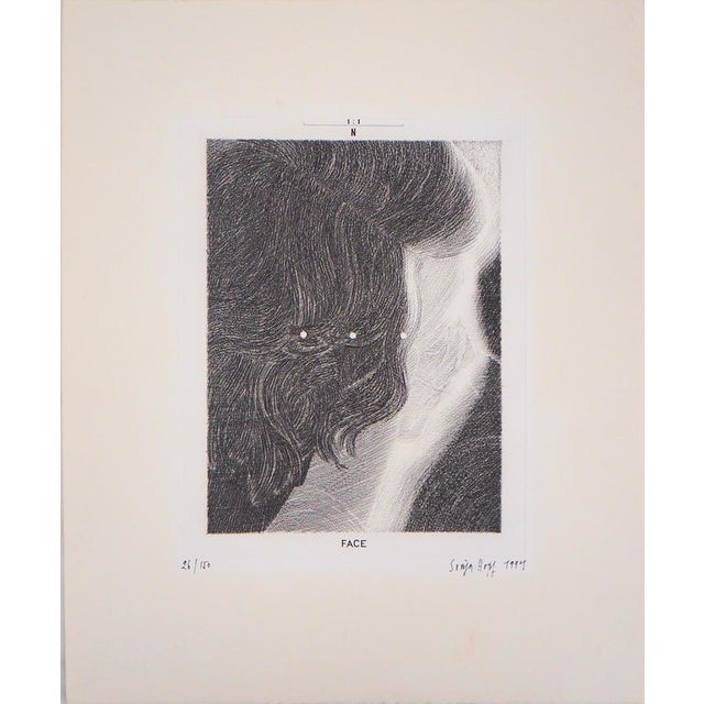 Sonja Hopf, Face, 1994, Original Engraving For Sale - Image 6 of 6
