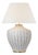 Marie Flanigan by Visual Comfort Signature Evie Large Table Lamp in White Wicker with Linen Shade For Sale