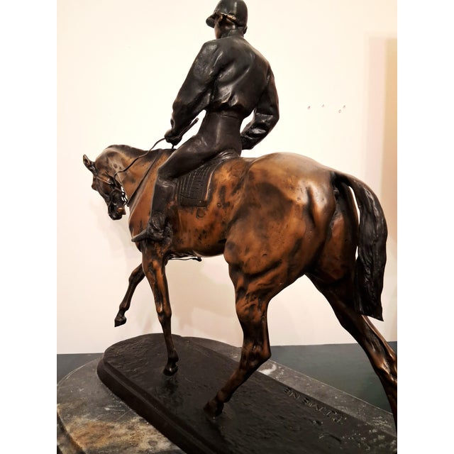 Late 19th Century Late 19th Century Bronze Statue by Pierre Jules Mene "After the Race" For Sale - Image 5 of 10