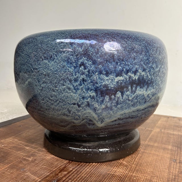 ​Japanese Glazed Ceramic Plant Stand, 1960s For Sale - Image 4 of 18