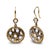 Colorful blue sapphires with brown and white diamonds combine to create a striking motif in these cluster medallion...