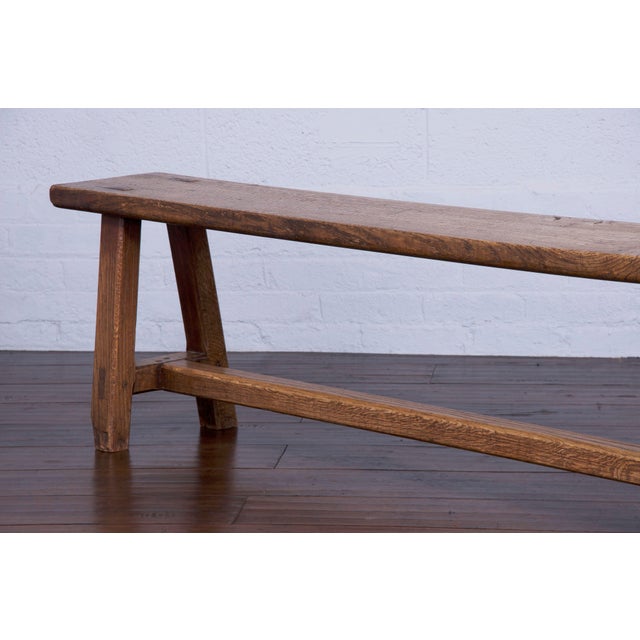 Antique Rustic Country French Farmhouse Oak Bench Chairish