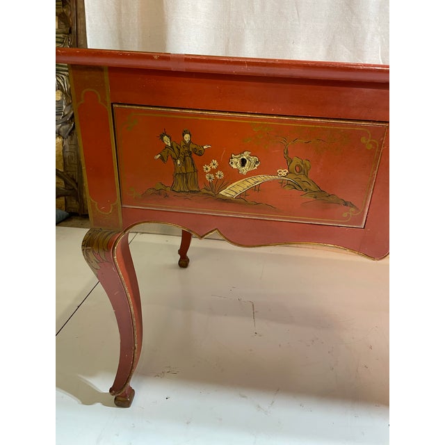 Louis XV Style Chinoiserie Writing Desk by Baker For Sale - Image 10 of 12