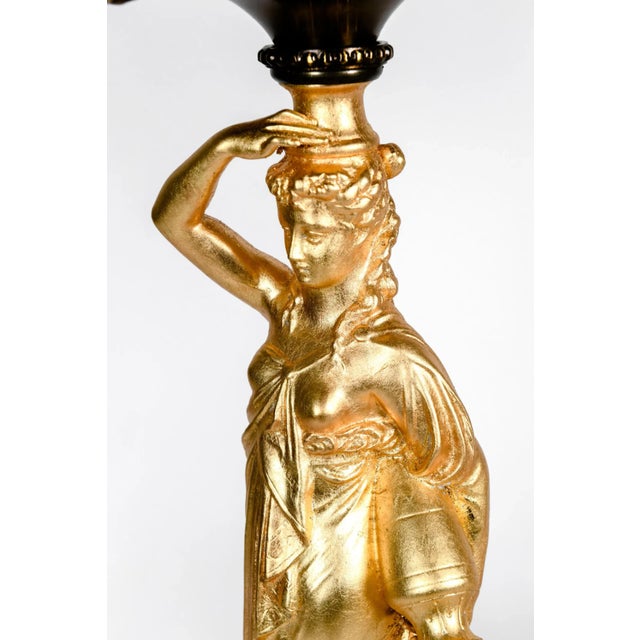 Metal Antique French Five Arms Bronze and Porcelain Candelabras - a Pair For Sale - Image 7 of 13