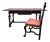 Antique Jacobean Revival Style Barley Twist Desk With Chair For Sale