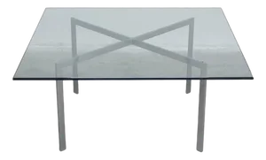 Glass Barcelona Coffee Table by Mies van der Rohe for Knoll, 1929