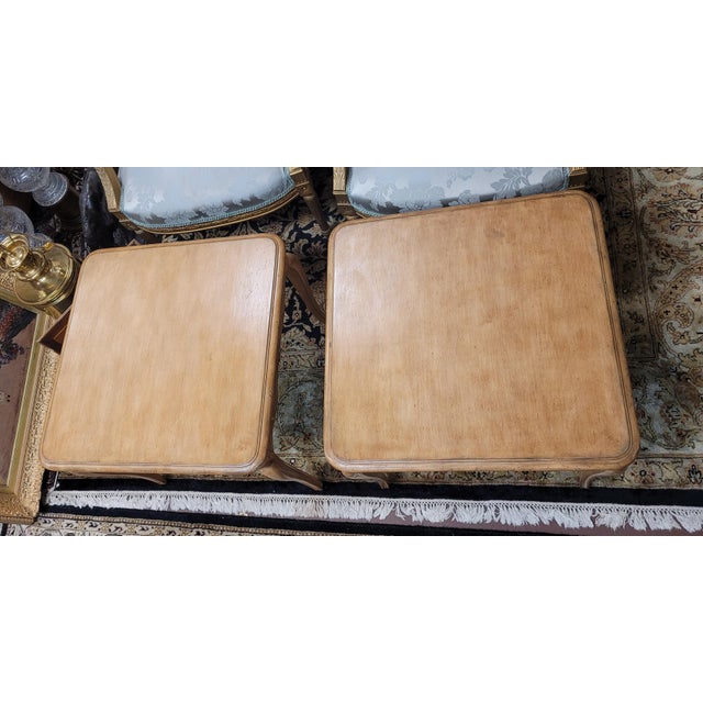 1950s Pair of Country French End Table Blonde Finish For Sale In Philadelphia - Image 6 of 12
