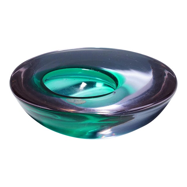 Seguso Vetri d'Arte Murano Sommerso Glass Bowl 1960s For Sale