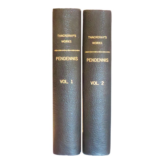 C1890 Limited Edition Thackeray's Works, Vol 1 & 2 For Sale