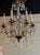 Antique Petite Bronze and Crystal Chandelier For Sale - Image 4 of 6