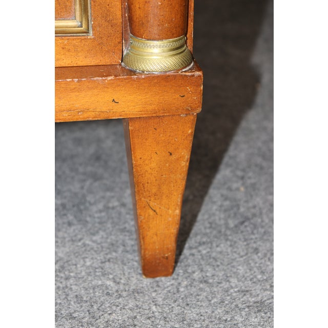 1960's Pair French Empire Style 2 Drawer Brass Mount Nightstands For Sale - Image 15 of 15