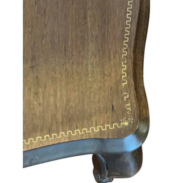 Wood 1960s Vintage French Tabouret Side Table or Plant Stand With Gilt Fleur-De-Lis For Sale - Image 7 of 12