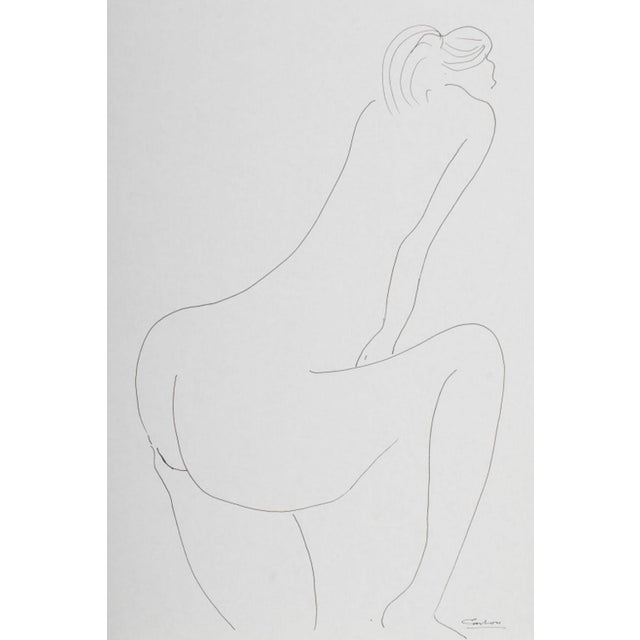 Black Norman Carton Nude Woman Ink on Paper, 8 For Sale - Image 8 of 11
