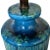 A large, 29" tall Mid-Century era blue Rimini art pottery lamp reminiscent of the style made famous Aldo Londi. The lamp...
