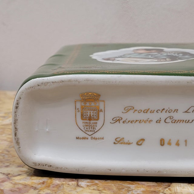 Napoleon Book Decanter in Porcelain and 22kt Gold from Limoges, France, 1969 For Sale - Image 12 of 17