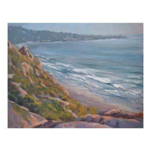 An Impressionist Landscape on Museum Board, "Above Blacks Beach"